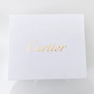 Authentic Cartier White and Gold Accessory Gift Box